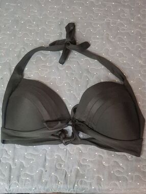 COCOSHIP Black Halter Bikini Top size XXL